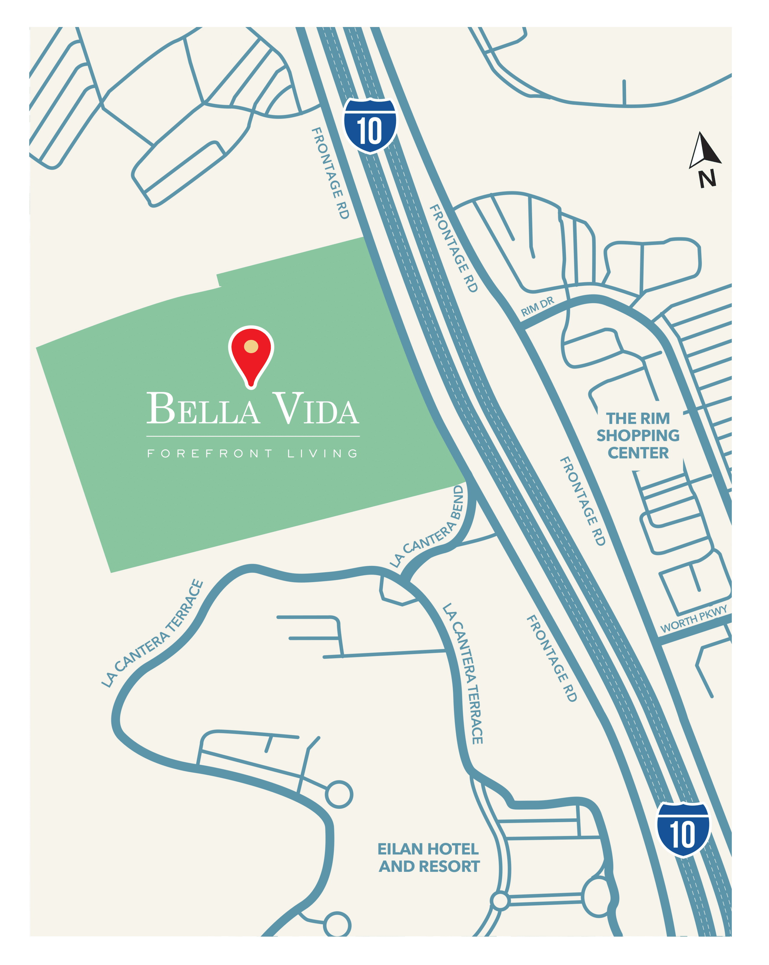 Map to Bella Vida