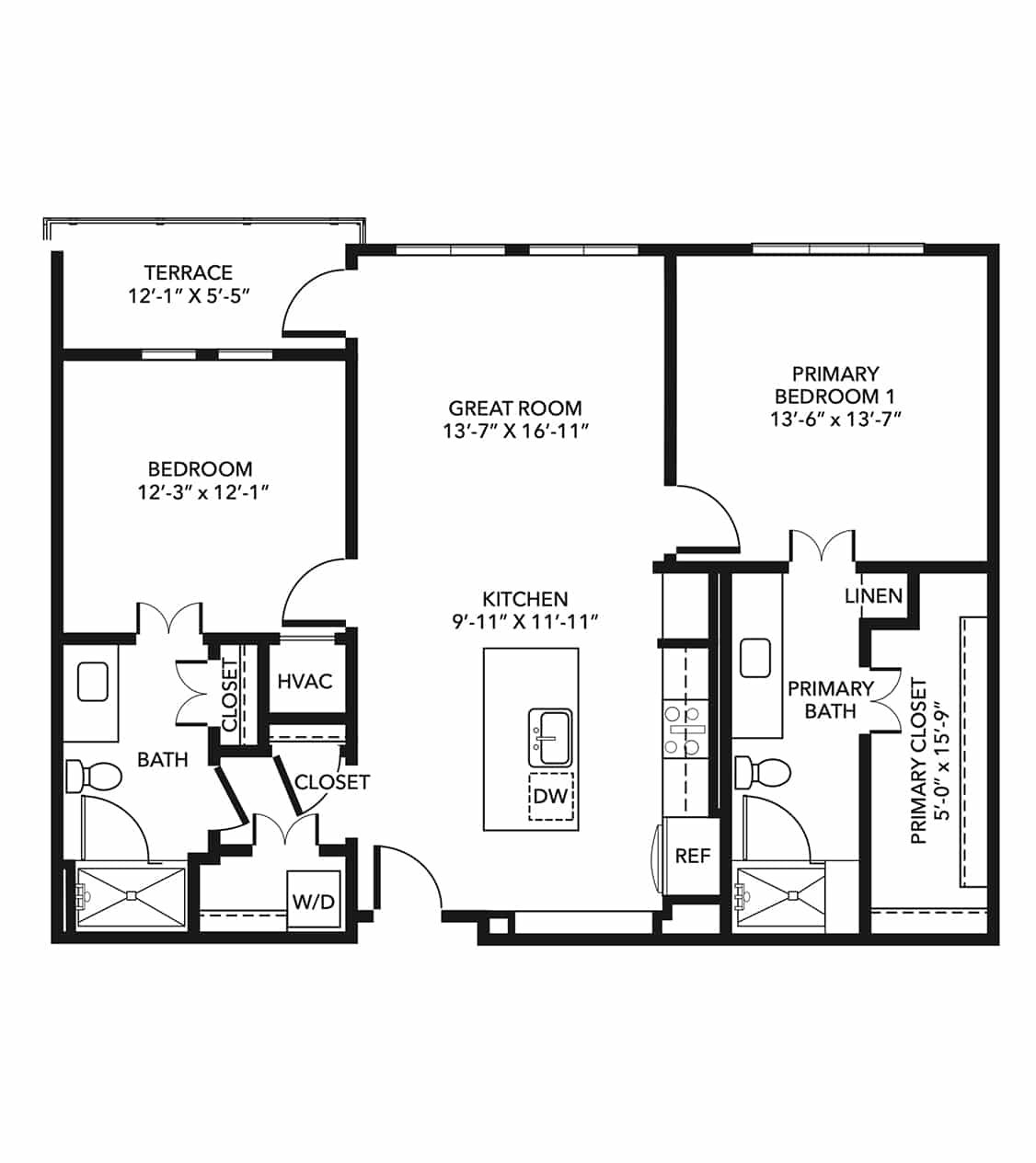 Cielo apartment Bella Vida floor plan.