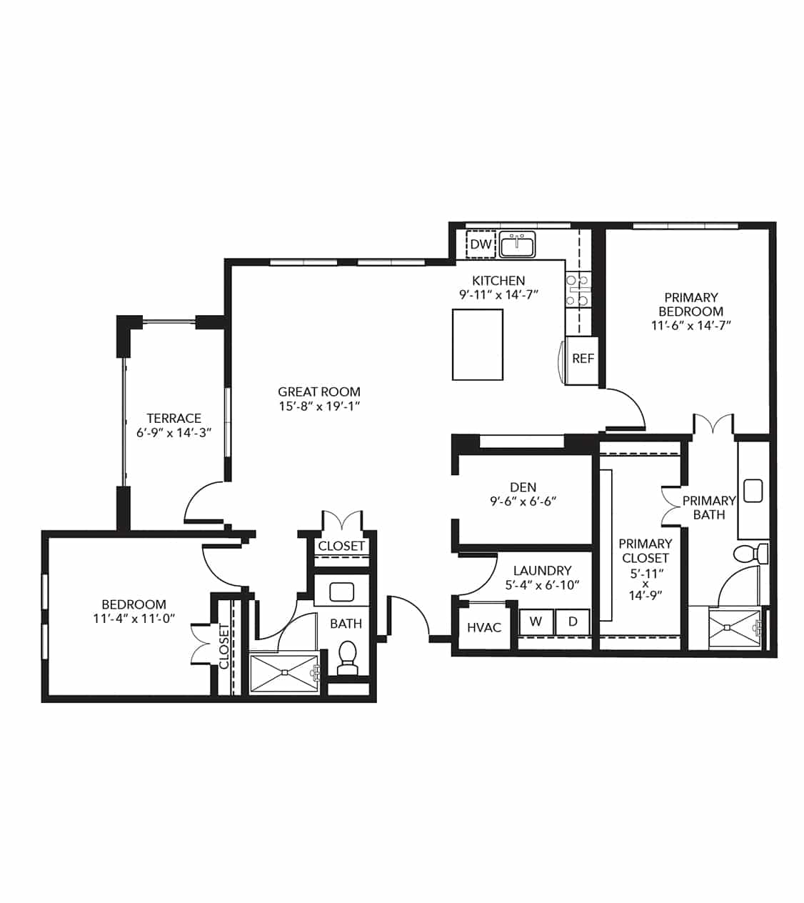 Corazon apartment Bella Vida floor plan.