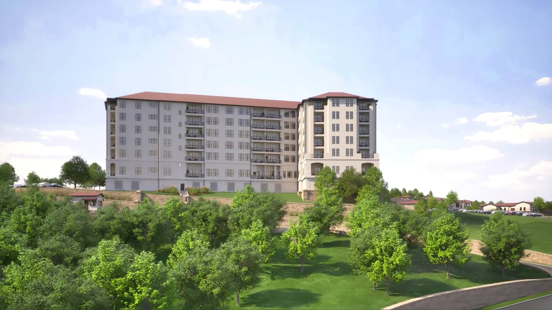 The exterior view of Bella Vida, offering stylish independent living residences with a blend of comfort and sophistication.