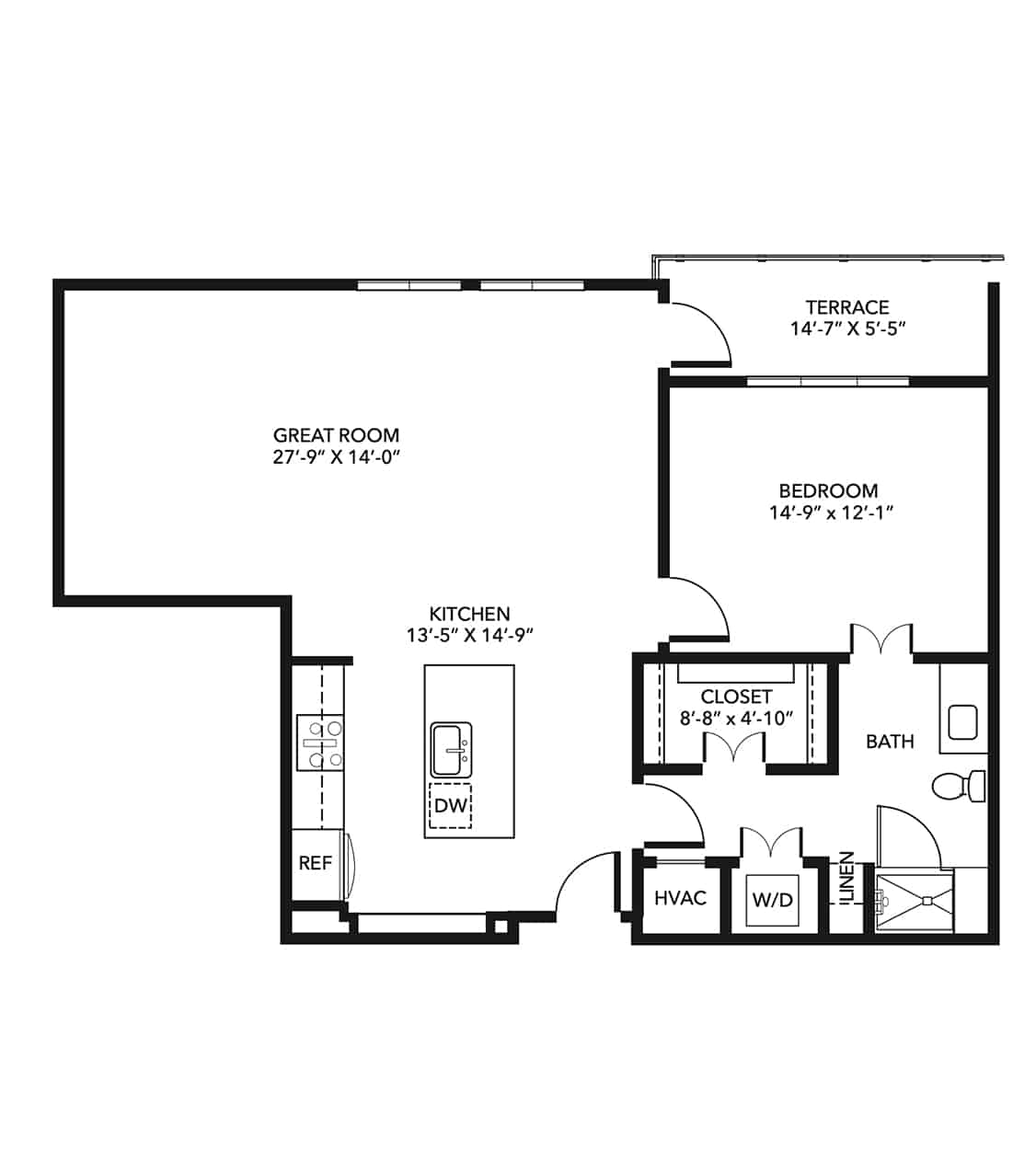 Brisa apartment Bella Vida floor plan.