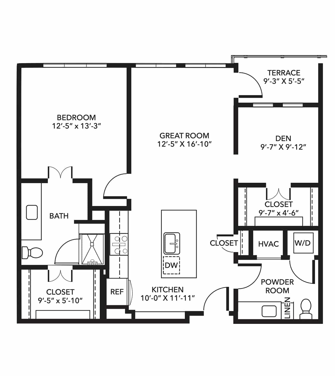 Belleza apartment Bella Vida floor plan.