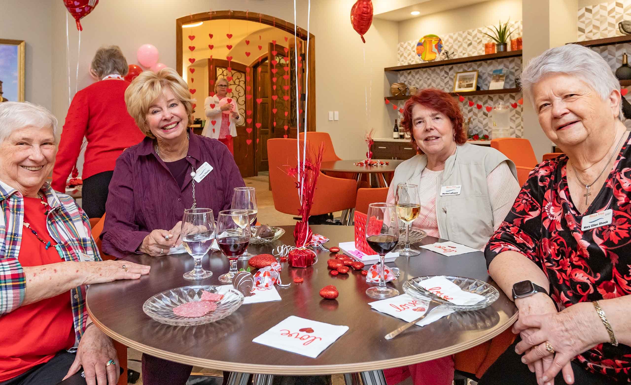 Bella Vida’s single ladies gathered for a festive Valentine’s celebration created just for them.